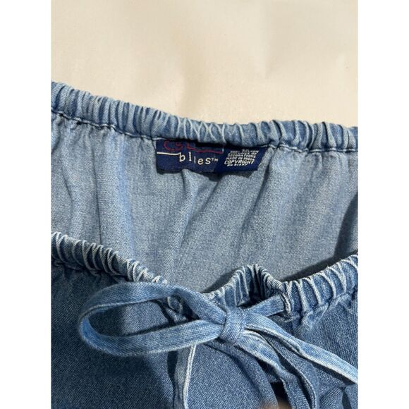 CST Blues denim skirt set embroidery ruffle hem western cottage country women 4X - Picture 5 of 8